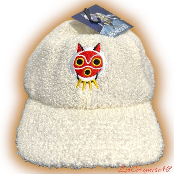 Studio Ghibli Princess Mononoke Mask Sherpa Dad Cap - Picture 1 of 6